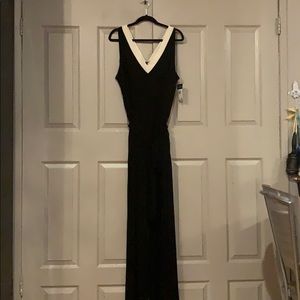 NWT Black/White Ralph Lauren Full Pant Jumpsuit 2X